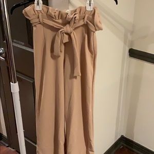 Paper bag styled pants